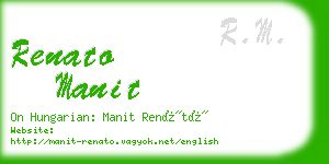 renato manit business card